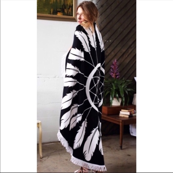 Black Dreamcatcher Beach Wrap Coverup - Picture 2 of 6